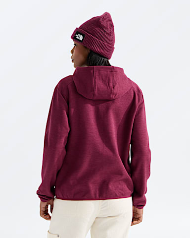 Womens TNF Performance Fleece FullZip Hoodie TNF Burgundy Crush Light Heather BACK