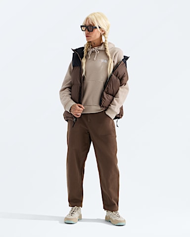 Womens Evolution Simple Dome Regular Hoodie TNF Timeless Taupe HERO2