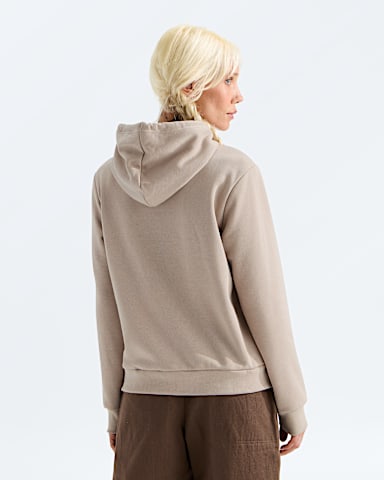 Womens Evolution Simple Dome Regular Hoodie TNF Timeless Taupe BACK