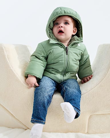 Baby Girls Reversible Shasta FullZip Hooded Jacket TNF Slate Moss HERO
