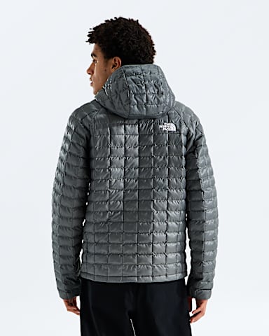 Mens THERMOBALL Hooded Jacket TNF Smoked Pearl BACK