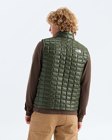 Mens THERMOBALL Vest TNF New Taupe Green BACK