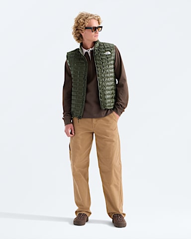 Mens THERMOBALL Vest TNF New Taupe Green HERO2