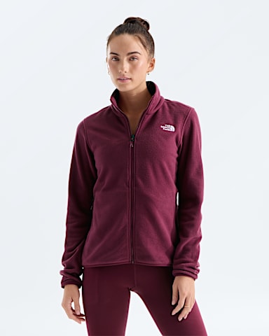 Womens Glacier Fleece Jacket TNF Burgundy Crush Main