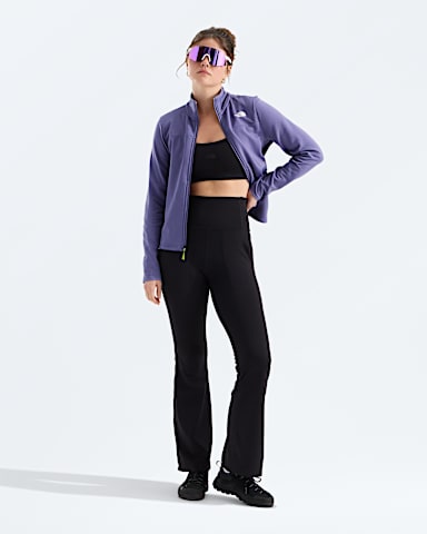 Womens Cedar Trail Grid Fleece Jacket TNF Grounded Plum HERO2