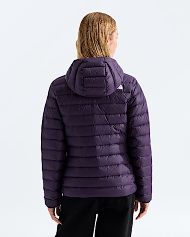 Womens Classic Down Hooded Jacket TNF Endless Dusk BACK