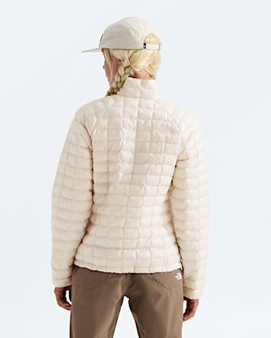 Womens THERMOBALL Jacket TNF White Dune BACK