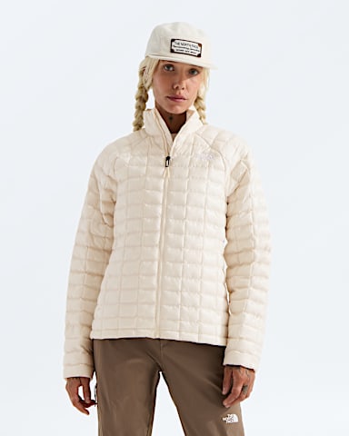 Womens THERMOBALL Jacket TNF White Dune HERO