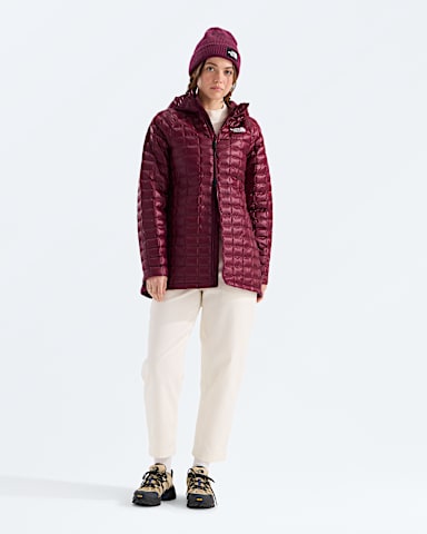 Womens THERMOBALL Hooded Parka TNF Burgundy Crush HERO2