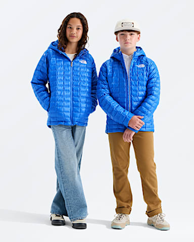 Boys Girls THERMOBALL Hooded Jacket TNF Active Blue HERO