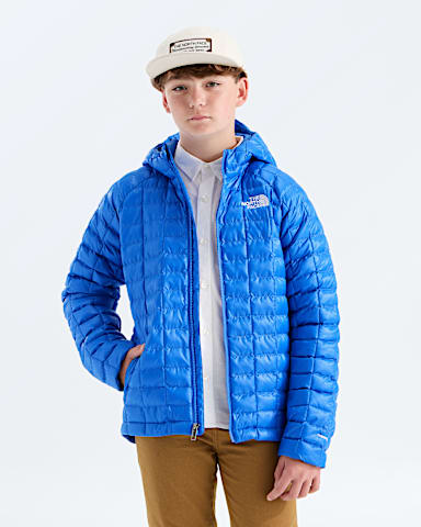 Boys Girls THERMOBALL Hooded Jacket TNF Active Blue HERO2