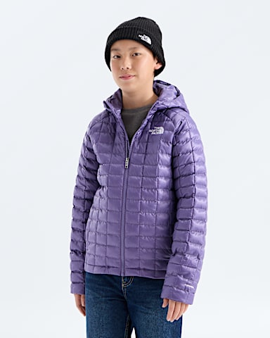 Manteau capuchon THERMOBALL pour enfants TNF Prune Profond HERO3