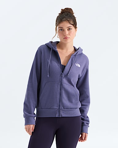 Womens Evolution Simple Dome Regular FullZip Hoodie TNF Grounded Plum HERO