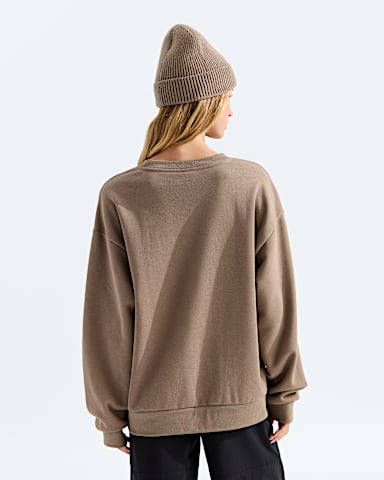 Womens Evolution Simple Dome Oversize Crew TNF Garnet BACK