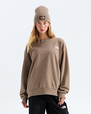 Womens Evolution Simple Dome Oversize Crew TNF Garnet HERO