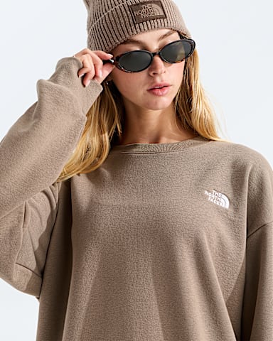 Womens Evolution Simple Dome Oversize Crew TNF Garnet HERO2