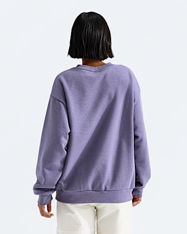 Womens Evolution Simple Dome Oversize Crew TNF Grounded Plum BACK