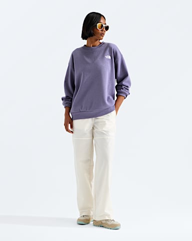 Womens Evolution Simple Dome Oversize Crew TNF Grounded Plum HERO2