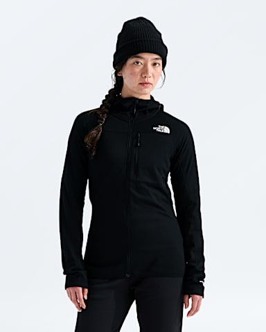 Womens Summit Series FUTUREFLEECE FullZip Hoodie TNF TNF Black Main
