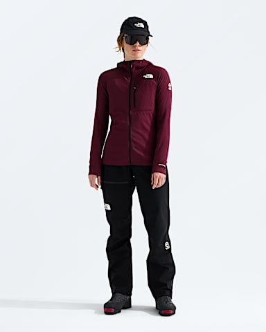 Womens Summit Series FUTUREFLEECE FullZip Hoodie TNF Burgundy Crush HERO2