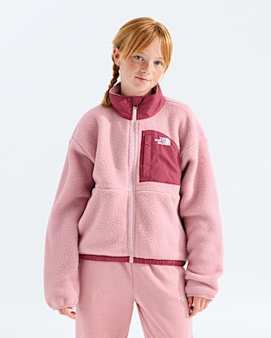 Girls Yumiori Off Peak FullZip Jacket TNF PrimroseFermented Clay Main