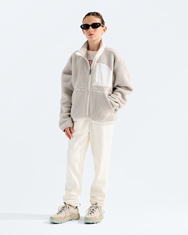 Manteau Yumiori Off Peak glissire pleine longueur pour filles TNF Taupe intemporelDune blanche HERO2