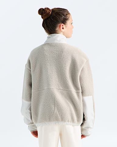 Manteau Yumiori Off Peak glissire pleine longueur pour filles TNF Taupe intemporelDune blanche BACK