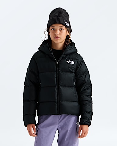 Manteau capuchon en duvet Hydrenalite pour filles TNF Noir TNF HERO