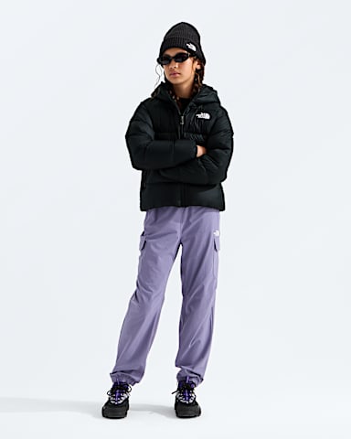Manteau capuchon en duvet Hydrenalite pour filles TNF Noir TNF HERO2