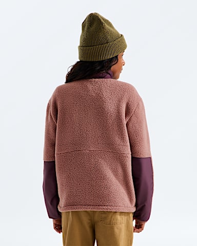 Boys Yumiori Off Peak FullZip Jacket TNF Copper SiltDeep Burgundy BACK