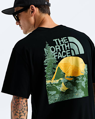 Tshirt dcontract Pitch A Tent pour hommes TNF TNF Noir HERO2