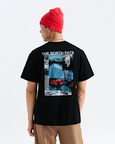 Mens Apex 75 Collage Relaxed ShortSleeve Tee TNF TNF Black Main