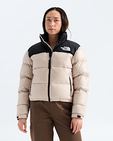 Womens 1996 Retro Nuptse Jacket TNF Timeless Taupe TNF Black Main