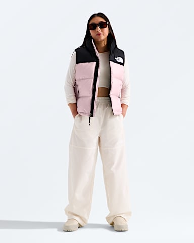 Womens 1996 Retro Nuptse Vest TNF Metal PinkTNF Black HERO2