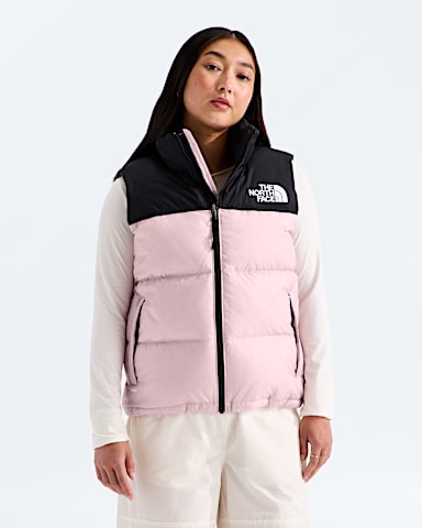 Womens 1996 Retro Nuptse Vest TNF Metal PinkTNF Black Main