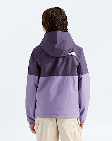 Girls Warm Antora Rain Jacket TNF Endless DuskGrounded Plum BACK