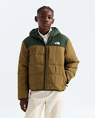 Veste rversible Shasta  fermeture clair pour garons TNF Graine de carviVert bouteille HERO