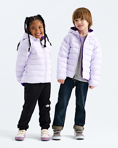 Kids Reversible Perrito Hooded Jacket TNF Ice Lilac Main