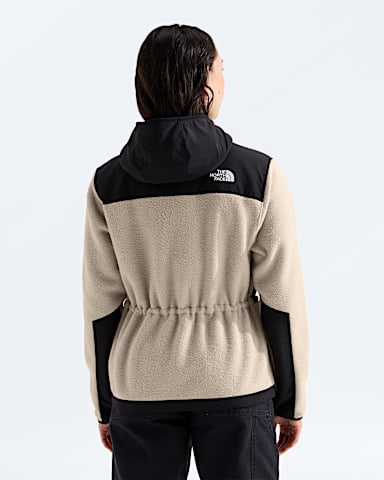 Womens Retro Denali Hoodie TNF Timeless Taupe TNF Black BACK