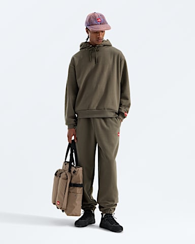 Mens TNF Red Box Hoodie TNF New Taupe Green HERO2