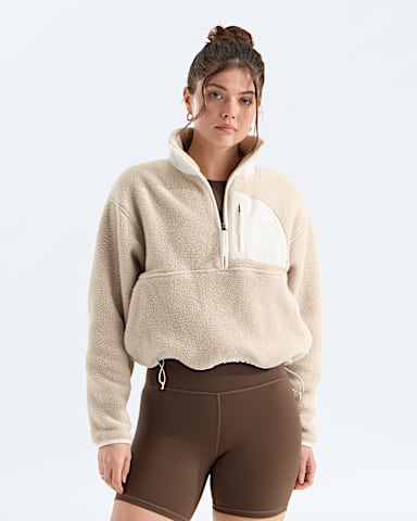 Womens Yumiori Off Peak Zip Jacket TNF Timeless TaupeWhite Dune Main