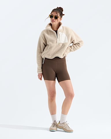 Womens Yumiori Off Peak Zip Jacket TNF Timeless TaupeWhite Dune HERO2