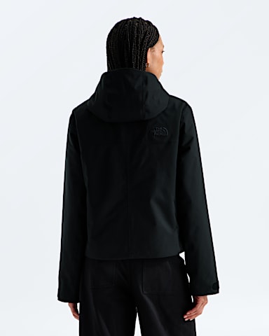 Womens TNF Range Lightweight Hooded Jacket TNF TNF Black BACK