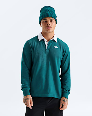 Mens Vista Rugby LongSleeve Shirt TNF Pacific Teal Main