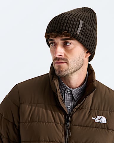 Wool Blend Beanie TNF Dark Chestnut MODELBACK