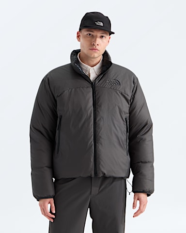 Mens Pertex Nuptse Reversible Jacket TNF Lead TNF Black Main