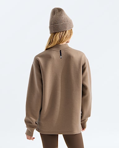 Womens Jaida Long Crew TNF Garnet BACK
