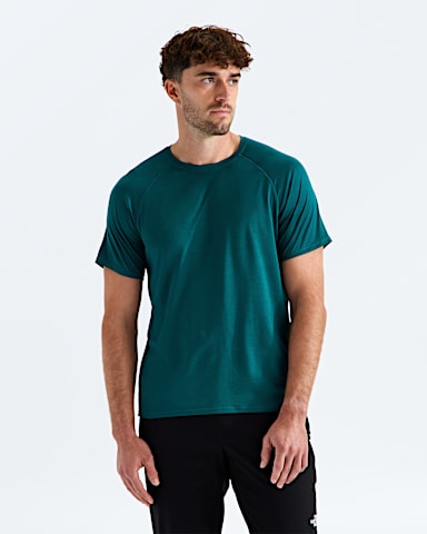 Mens Dynamic ShortSleeve Tee TNF Pacific Teal Dark Heather Main