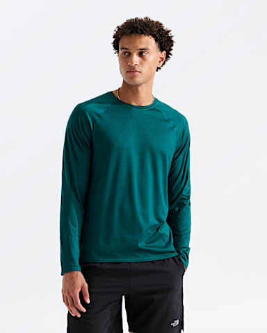 Mens Dynamic LongSleeve Tee TNF Pacific Teal Dark Heather Main