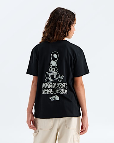 Boys Girls Alien Relaxed ShortSleeve TeeGraphic TNF TNF Black HERO2